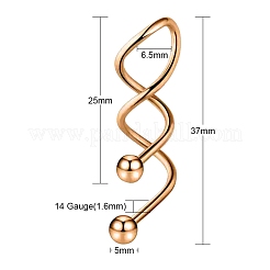 Bilanciere a spirale in acciaio inossidabile 316&nbsp;AJEW-G042-02RG