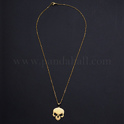 201 collane con pendenti in acciaio inossidabile&nbsp;NJEW-S105-JN681-45-2