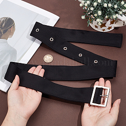 1 ceinture abdominale en tissu noir&nbsp;AJEW-GF0014-51P
