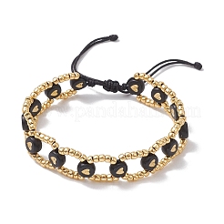 2 braccialetto con perline intrecciate con semi di vetro in 2 colori&nbsp;BJEW-JB10360
