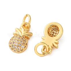 Latón micro pavimenta claro cubic zirconia encantos&nbsp;KK-D111-01G