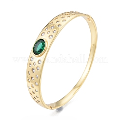 Ovaler Armreif mit Zirkonia&nbsp;BJEW-G651-10G-05