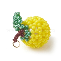 Pendenti arancioni con perline di vetro&nbsp;PALLOY-MZ01134