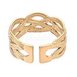 Anillos de puño abiertos de acero inoxidable 304 para mujer&nbsp;STAS-N125-26D-G