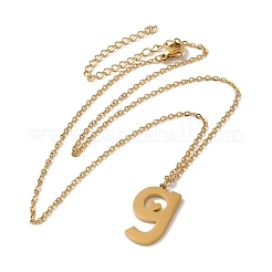 Colliers pendentifs en acier inoxydable 304&nbsp;LS-NJEW-H036-02G-G