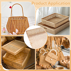Osier en rotin naturel&nbsp;AJEW-WH0410-271D