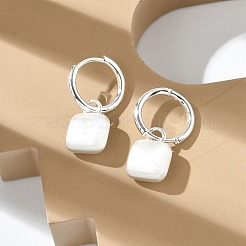 Orecchini a cerchio pendenti in ottone&nbsp;EJEW-B120-08S-02