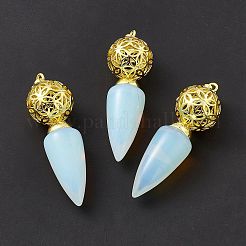 Gros pendentifs de pierre naturelle et synthétique mixte&nbsp;G-H281-07G