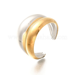 Offene Manschettenringe aus 304 Edelstahl für Unisex&nbsp;RJEW-R010-06G&S