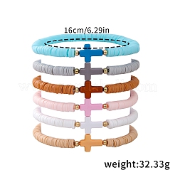 6-teiliges Set mit lebendigen Boho-Perlenarmbändern&nbsp;PW-WGC0643-01
