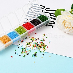 3500 Stück 7 Farben 12/0 runde Saatperlen aus Glas&nbsp;SEED-YW0001-21