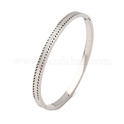 304 Edelstahl Micro Pave Zirkonia Scharnier Armreifen für Damen&nbsp;BJEW-Z146-04P