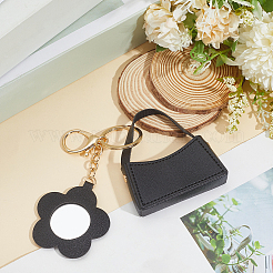 1 porte-clés portable en similicuir&nbsp;AJEW-CL0001-64C