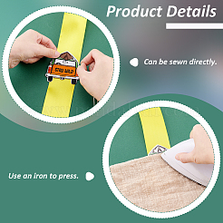 Aufnäher aus Polyester-Stickgarn zum Aufbügeln/Aufnähen&nbsp;PATC-WH0010-89