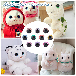 40 Set mit 10 Farben Plastikaugen für Puppen&nbsp;DIY-FH0006-70