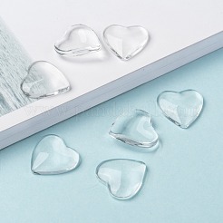 Transparentem Glas Herz Cabochons&nbsp;X-GGLA-R021-20mm
