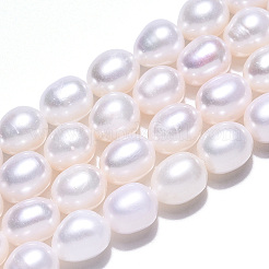 Fili di perle di perle d'acqua dolce coltivate naturali&nbsp;PEAR-N012-07K