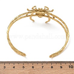 Halloween-Spinnen-Armreifen aus Edelstahl 304 mit offenem Manschettenverschluss&nbsp;SA-CBA0444-01G
