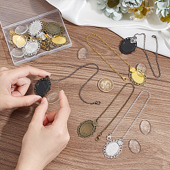 DIY-Kits für leere ovale Anhängerdekorationen&nbsp;HJEW-AB00677