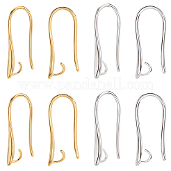 60pcs 2 ganchos de pendiente de latón de 20.5x8.5x2.5 colores para diseños de aretes&nbsp;KK-SP0002-49