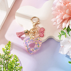 Herz mit Schmetterling Harz Schlüsselanhänger&nbsp;KEYC-TADJ0001-01A