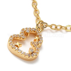 Charm-Armbänder aus Messing mit Mikropavé und Zirkonia für Damen&nbsp;BJEW-P342-05G