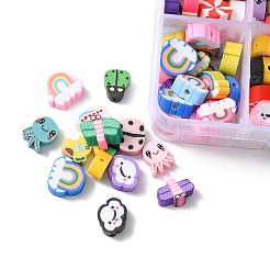 160pcs 8 Art handgemachte Polymer-Ton-Perlen&nbsp;CLAY-YW0001-72