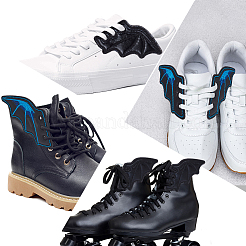 2 Paar 2 Stile Halloween Kunstleder Schuhschnalle für DIY Schuhzubehör&nbsp;AJEW-GF0011-82B
