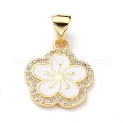 Pendentifs avec zircon cubiques à micro-pavés en laiton&nbsp;ZIRC-H120-02A-G