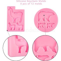 DIY-Schlüsselanhänger-Bastelsets mit Tiermotiven&nbsp;DIY-OC0001-52