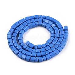 Chapelets de perles en verre peinte par pulvérisation opaque&nbsp;GLAA-N047-08-A01
