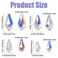 40 Stück Glasanhänger in 4 Stilen&nbsp;GLAA-YW0005-07