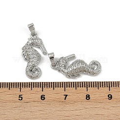 Pendentifs avec zircon cubiques à micro-pavés en laiton&nbsp;KK-C093-14P