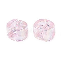 Cuentas europeas de acrílico transparente chapado en uv&nbsp;OACR-M027-02G-01