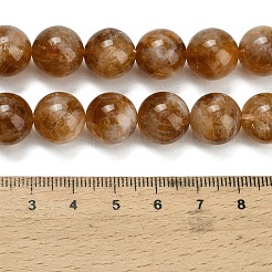 Stränge aus erhitzten natürlichen Citrinperlen&nbsp;G-L642-B17-12mm