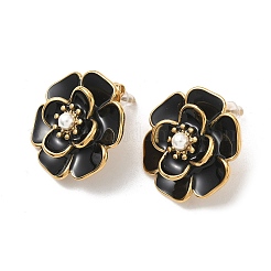 Pendientes de flor de acero inoxidable 304&nbsp;EJEW-A147-03G