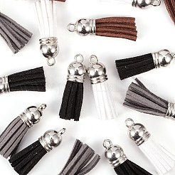 60pcs 4 Farben faux Wildleder Quaste Anhänger Dekorationen&nbsp;FIND-LS0001-04D