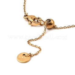 Collana con pendente quadrato in vetro&nbsp;NJEW-G106-01G-02