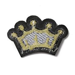 Motif de couronne tissu de broderie informatisé fer sur/coudre sur les patchs&nbsp;PATC-WH0010-11F