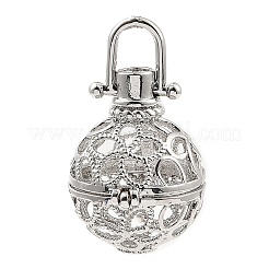 Pendenti con gabbia in ottone con placcatura a cremagliera&nbsp;KK-D025-01B-P