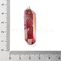 Colgantes de cuarzo natural galvanizados&nbsp;G-P315-B01-07G