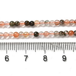 Fili di perle di quarzo rutilato colorato naturale&nbsp;G-B090-A18-03