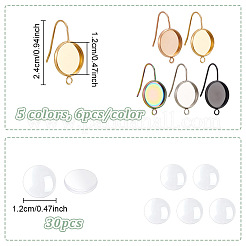 Kit per la creazione di orecchini pendenti a cupola vuota fai da te in acciaio inossidabile 304&nbsp;DIY-AN0001-08