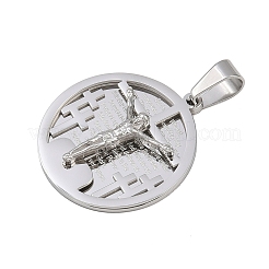 Pendentifs en acier inoxydable 304 sur le thème de Jésus&nbsp;STAS-D387-01A-P