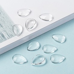 Cabochons en verre goutte à goutte transparent&nbsp;GGLA-R024-18x13