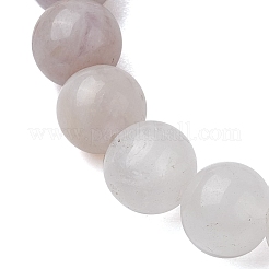 Pulseras elásticas con cuentas de amatista natural&nbsp;BJEW-TA00514-04