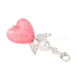 Pendentif décoratif lumineux en acrylique en forme d'ange en forme de cœur&nbsp;HJEW-JM03806-02