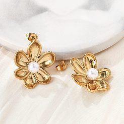 Pendientes de acero inoxidable 304&nbsp;EJEW-D319-04G