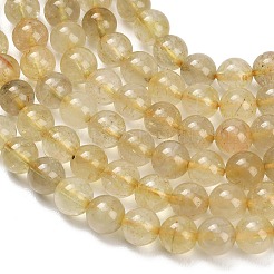 Natürlichen Gold Rutilquarz Perlen Stränge&nbsp;G-H337-A04-03