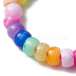 7-farbige geflochtene Perlenarmbänder aus Rondell-Acryl&nbsp;BJEW-JB10223-01